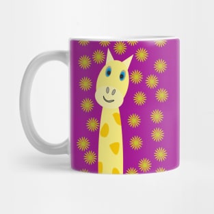 Funny blue-eyed giraffe Mug